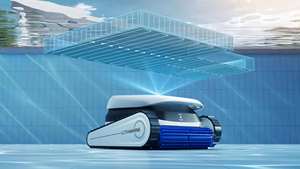 Nettoyeur de piscine ECOVACS ULTRAMARINE P1, électrique, contrôlé par application, sans fil, en plastique, design blanc et bleu pour - Product Image 4