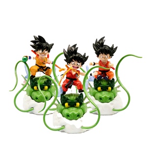 Figura de Goku Chibi, <span class=keywords><strong>Shenlong</strong></span>, Nimbus, Goku de la infancia, Modelo de Goku de <span class=keywords><strong>anime</strong></span>, Decoración de escritorio con escena - Product Image 1