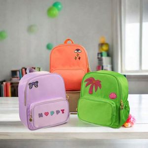 Wholesale Fashion Gift Custom Large Waterproof Purple Oxford Girls Boys Children <b>Backpack</b> <b>School</b> Bags Set With Garniture - Product Image 2