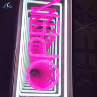 Fourniture d'usine Enseigne murale 3d extérieure Enseigne avant de magasin Enseigne LED personnalisée Abyss Mirror Infinite Letter Sign
