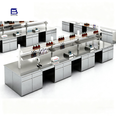 Hospital Furniture Stainless Steel Bench Table Laboratory Medicine Furniture Work Lab Benches