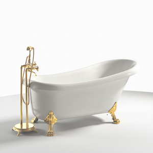 Bañera Independiente China de Acrílico con Patas Tradicionales, con Desagüe y Grifo Incluidos, Bañera de Hidromasaje para Hotel - Product Image 1