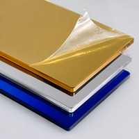 Plaque acrylique miroir couleur personnalisée 2mm 3mm, panneau PMMA réfléchissant haute brillance pour découpe laser, enseignes, présentoirs et artisanat