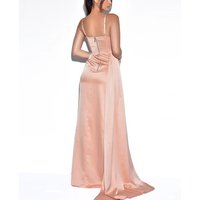 Robe de soirée en satin personnalisée, style corset sexy, sans manches, bretelles spaghetti, fente haute, robe longue élégante pour soirée, bal ou cérémonie