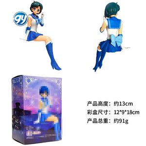 Statuette <span class=keywords><strong>Anime</strong></span> da 14CM in 5 Stili, Personaggi dei Cartoni Giapponesi <span class=keywords><strong>Sailor</strong></span> <span class=keywords><strong>Moon</strong></span> Seduti a Mangiare Noodles, Modellini per Bambini, Regalo, Action Figure - Product Image 3