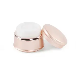 Luxury cream jar glass rose gold cosmetic packaging aluminum luxury 30g aluminum tins