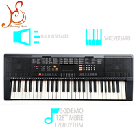Teclado Electrónico HUASHENG de 54 Teclas, Pantalla LED, 128 Ritmos, Función de Enseñanza, Instrumento Musical, Regalo para Niños Principiantes