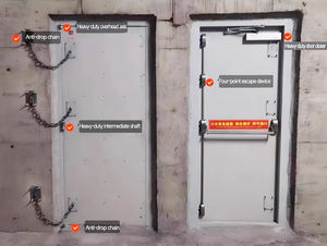 Puerta de Acero de Seguridad Contra Incendios de Diseño Moderno Personalizado, Puerta Cortafuego de Primera Calidad para Edificios de Gran Altura y Zonas de Tifones - Product Image 5