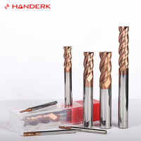 HANDERK Chine fabricant carbure de tungstène fraise 4F ensemble de fraises en bout carré pour CNC Machine-outil