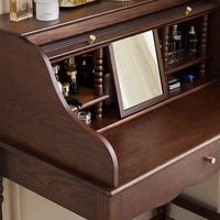 Ensemble de coiffeuse moderne de luxe en chêne, table de maquillage en bois massif, bureau, design de rangement réglable, tiroir, chambre d'hôtel