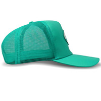 Gorras de Cuero PU de 5 Paneles con Logotipo Personalizado Bordado, Gorras Snapback con Parche, Gorras Trucker Deportivas de Cuero de 5 Paneles, Gorras Trucker de Malla