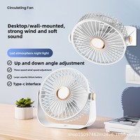 Nouveau petit ventilateur de bureau USB pour usage professionnel, longue autonomie, refroidissement estival, silencieux 36-45dBA, autonomie de 6-8h, 3 vitesses de vent