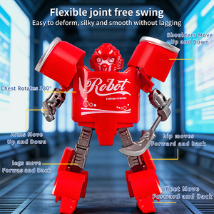 Jouet <span class=keywords><strong>Robot</strong></span> <span class=keywords><strong>Transformable</strong></span> pour Garçon, Jouets Créatifs Transformables, Guerrier Mécanique Transformé, Jouet Puzzle en Forme de Canette de Cola pour Enfants - Product Image 4