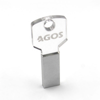 Popular promocional acrílico clave USB Flash Drive 1GB 2GB 4GB 8GB 16GB 32GB 64GB 128GB Memory Stick Pendrive Cle USB Thumb Drive