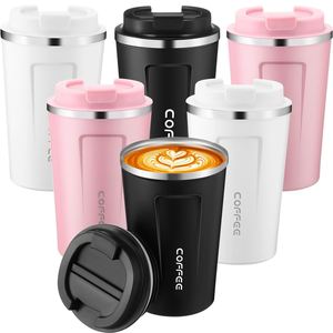 Stainless Steel Vacuum Insulated Tumbler 12oz 17oz Double Wall <b>Coffee</b> Mug With Lid Travel Cup Black White Pink - Product Image 1
