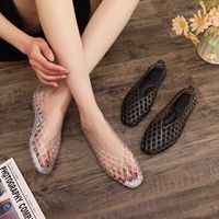 Nouvelle Collection – Sandales d'été décontractées à bout pointu, design original, semelles plates, ajourées, en gelée, confortables et polyvalentes