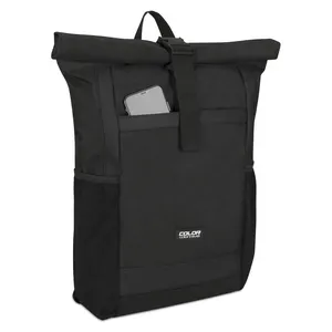 RPET Rucksack Roll Top rucksack Teens Moderne Laptop Rucksack mit Funktionale Taschen für Youngs für Erwachsene