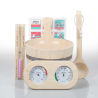 Vapasauna Fabricant Direct Sauna Moderne pour 2 Personnes à Vapeur Sèche en Pin 5L Ensemble Seau en Bois Massif Sauna Extérieur