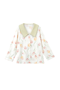 L'ultimo stile di tulipano in puro cotone con abbinamento dei colori è un abbigliamento da notte imperdibile per la casa <span class=keywords><strong>e</strong></span> i viaggi delle donne - Product Image 5