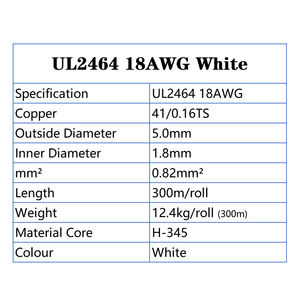 Auf Lager UL2464 18AWG 300V AWM DC-Stromkabel PVC Verzinntes Kupfer Niederspannungs-2-Adrig-Kabel - Product Image 3