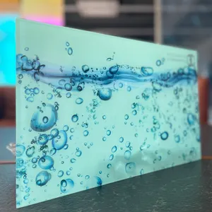 China fábrica bom preço impressão digital 3D vidro temperado decoração arquitetônica vidro temperado pintado em spray