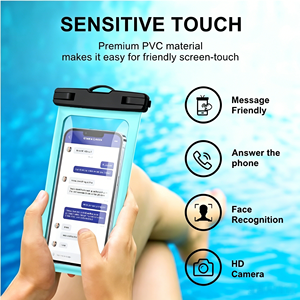 Funda Impermeable para Teléfono Celular IPX8, Bolsa Flotante Transparente de PVC, Bolsa para Móvil con Cordón de Color Personalizado - Product Image 3