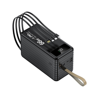 Lampu Camping Kapasitas Super Besar PD 22.5W Pengisian Cepat Power Bank 200000mAh untuk Perjalanan Luar Ruangan dengan Kabel Terpasang