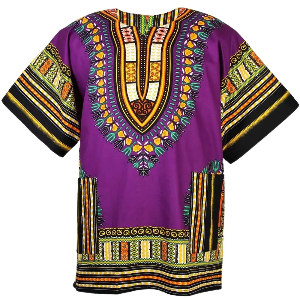 Quần Áo Châu Phi Bán Chạy Áo Dashiki In Họa Tiết Châu Phi Dài Tay Cài Khuy Cho Nam