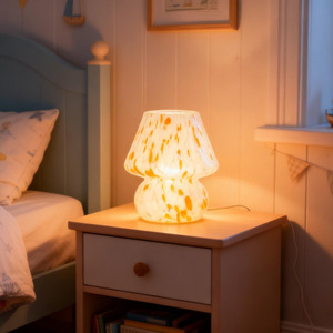 <span class=keywords><strong>Lampada</strong></span> Notturna a Forma di Fungo, Luce da Comodino Estetica Crema - Decorazione Carina e Minimalista, Luce d'Atmosfera Instagrammabile per Ragazze - Product Image 3