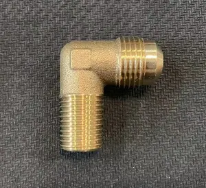 Brass Tube Fitting 90 Degree Elbow 3/8" x 3/8" Flare