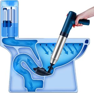 2023 outils de dragage à haute pression d'air domestique nouveau Type piston de toilette électrique et évier pistolet à Air écologique et tuyau - Product Image 1