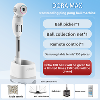 Lanceur de balles de tennis de table intelligent sur pied PUSAN DORA MAX, entraîneur professionnel pour la maison