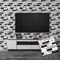 Autocollant mural 3D moderne auto-adhésif en mousse PVC en fausse brique imperméable à l'eau Décalcomanies murales géantes pour la décoration intérieure