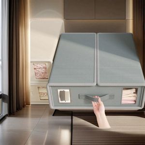 Boîte de rangement en tissu Oxford pour draps, ensemble de quatre pièces, pour vêtements, draps, couettes, pour chambre et armoire - Product Image 2