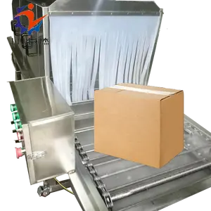 Caja de embalaje exterior automática de alta eficiencia, esterilizador de embalaje, cadena fría, máquina de desinfección de carne y alimentos congelados