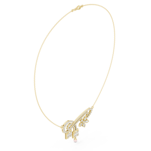 Trendy Design Multi-Shape Diamond Infinity Floral <b>Statement</b> <b>Necklace</b> Gold Plated Chain Fashion Jewelry for Daily Wear - Product Image 4