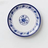 Plateau rond en mélamine grande assiette creuse style chinois restaurant asiatique