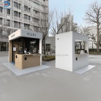 Kiosque à café préfabriqué extérieur personnalisable en usine, stand de café commercial extérieur, kiosque de service de boissons extérieur sur mesure