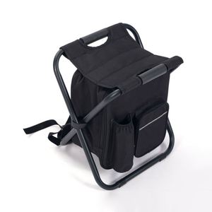 Folding Camping Chair Stool with Tackle <b>Bag</b> <b>Waterproof</b> Oxford Fabric & Alloy Steel - Product Image 1