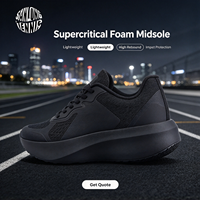 Chaussures de course personnalisées en mousse supercritique pour hommes, légères, respirantes, avec empeigne en mesh, baskets de marathon, chaussures de course avec plaque en carbone