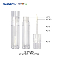 Tubes vides en gros pour gloss et huile à lèvres 8ml, en PETG et ABS transparents, contenants d'emballage personnalisables pour fard à joues