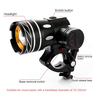 Faro y manillar LED <span class=keywords><strong>XM</strong></span>-L T6 para patinete eléctrico Ninebot G30 Max <span class=keywords><strong>Es</strong></span>, piezas de aleación de aluminio, lámpara y mango - Product Image 2