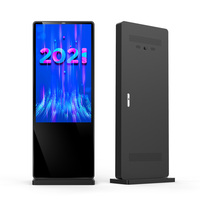 Pantalla Publicitaria Digital para Exteriores con Soporte de Piso de 55 Pulgadas, Resistente al Agua, con Sistema Android/Windows, Wifi, Diseño Nuevo