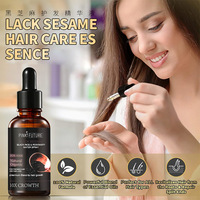Serum Pertumbuhan Rambut Pink Future Rosemary dengan Biotin, Ekstrak Jahe, Wijen Hitam, dan Minyak Rambut Pelembap Beras Hitam untuk Rambut Rontok