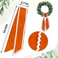Ruban personnalisable en polyester de 54 pouces, vierge festonné pour broderie et monogramme, idéal pour les remises de diplômes et Thanksgiving, vente en gros
