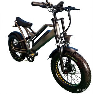 Vélo de montagne électrique sportif à cadre en alliage d'aluminium, moteur sans balais intégré au moyeu arrière, pneus larges 20x4 pour la neige, batterie au lithium 48V 15Ah - Product Image 2