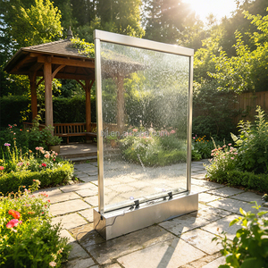 Fontana a Muro in Vetro e Acciaio Inossidabile per Interni, <span class=keywords><strong>Cascate</strong></span> d'Acqua per la Casa - Product Image 2