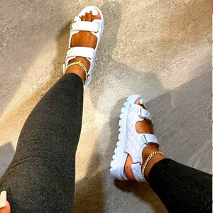 <span class=keywords><strong>Sandali</strong></span> piatti da <span class=keywords><strong>donna</strong></span> con punta tonda traspirante altezza crescente a vista pan di spagna Design primavera stagione <span class=keywords><strong>43</strong></span> con suola spessa - Product Image 2