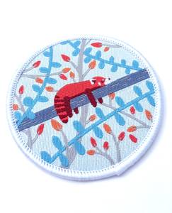 Dễ thương mô hình động vật cá nhân ĐÍNH THÊU các bản vá lỗi vòng hình dạng trang trí sắt trên dệt thêu vá Gấu trúc đỏ - Product Image 5