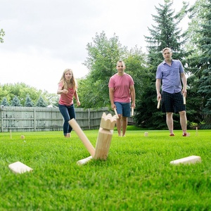 Roi et soldat ménage extérieur pelouse <span class=keywords><strong>jeu</strong></span> sport <span class=keywords><strong>jouet</strong></span> Spot en bois pour Kubb bibliothèque balle en bois de pin et métal - Product Image 3